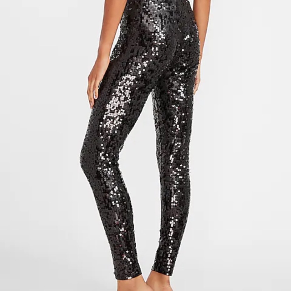 Black Sequin Pants
